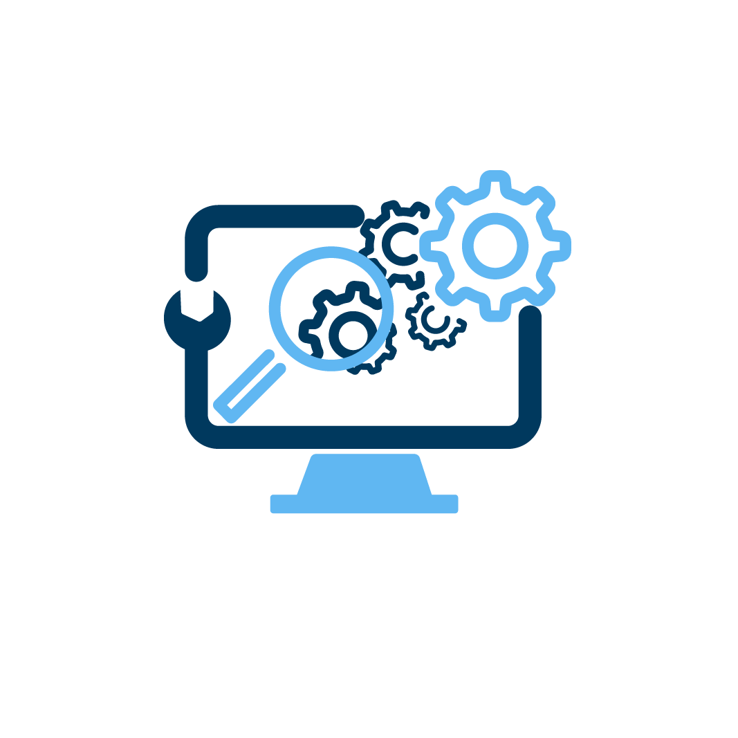 Analytics and Systems on a laptop graphic, link to DLA's Product and Service Search